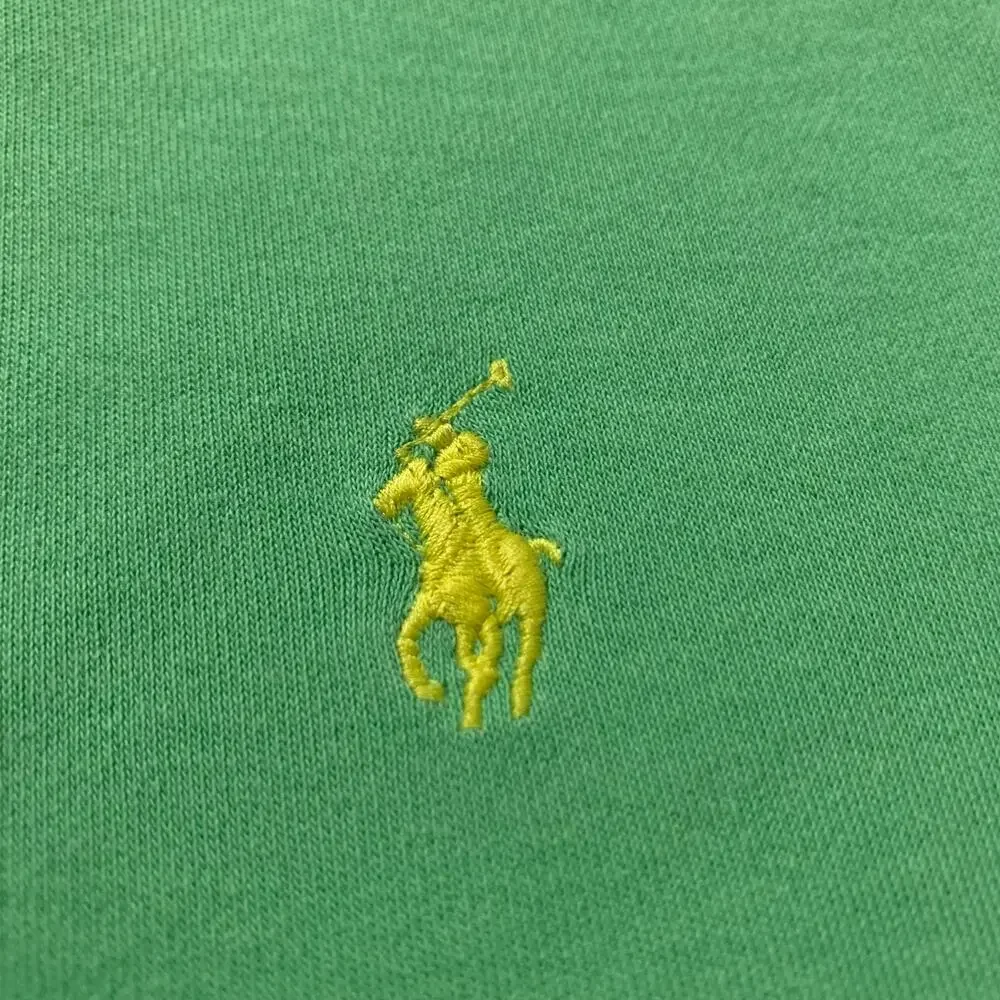 POLO BY RALPH LAUREN Men’s Green 2 Button Classic Fit Solid Cotton Polo Shirt Lg